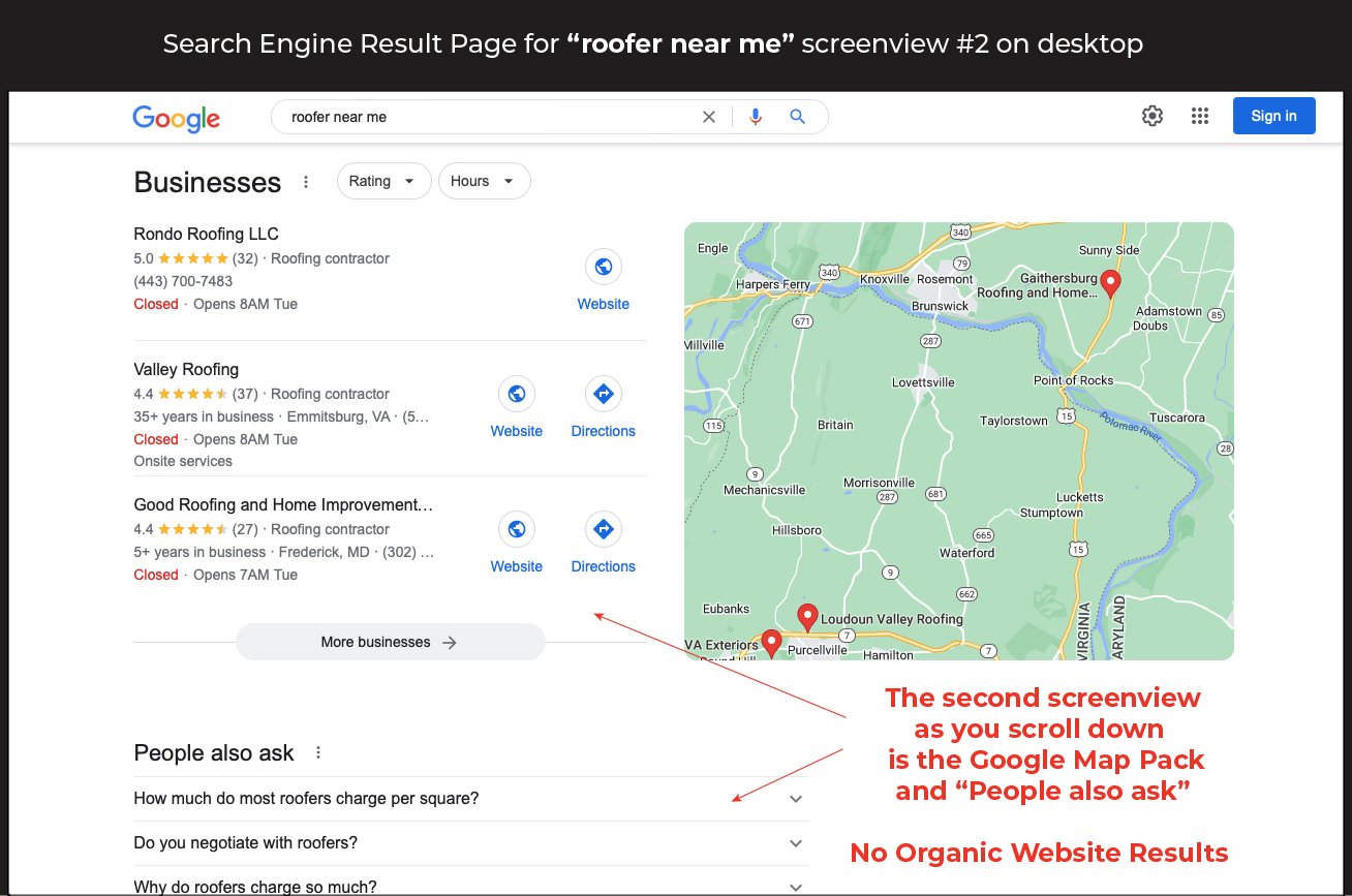 Business Local SEO results